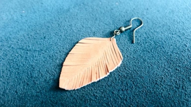 How to Make Leather Feather Earrings