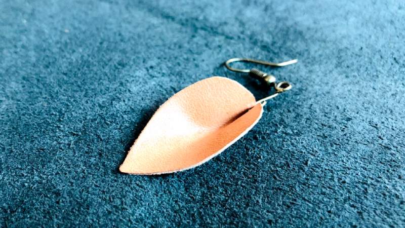 how to make leather petal earrings