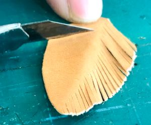 cutting leather leather feather vane