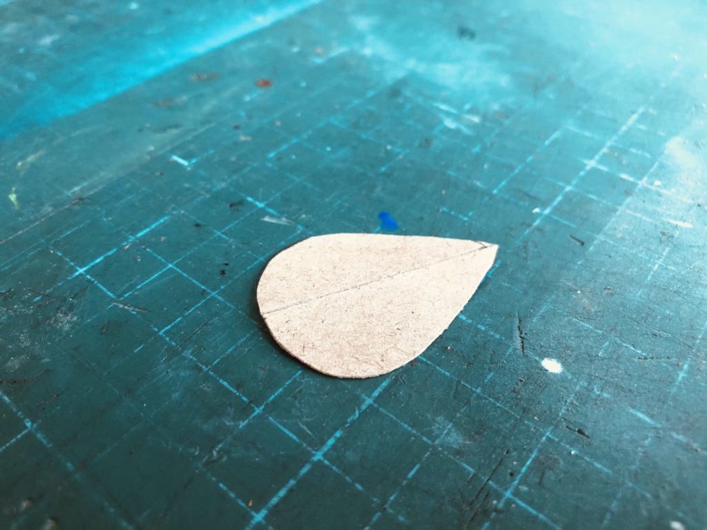 Stencil for leather tear drop