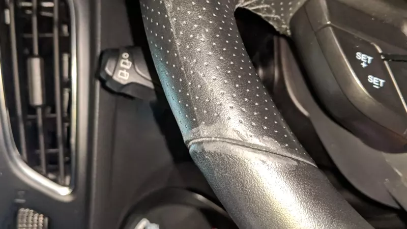 how to fix peeling leather steering wheel
