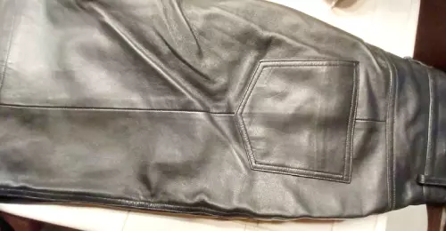 folding leather pants