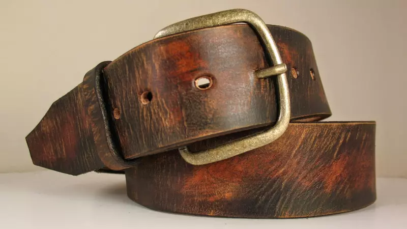 how to distress a leather belt
