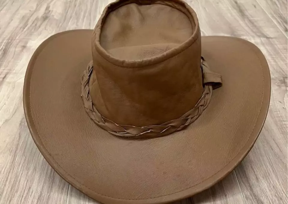 cleaning top grain full grain leather hat